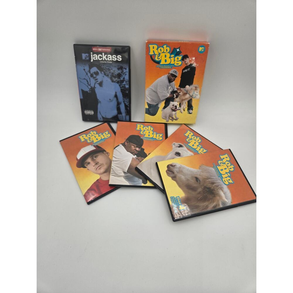 Rob And Big Seasons 1 2 DVD Bundle Jackass Volume 3 MTV Lot